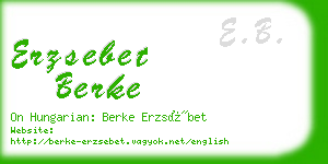 erzsebet berke business card